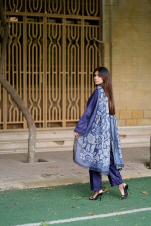 Nayyab - 3 Piece Stitched Cotton Dress