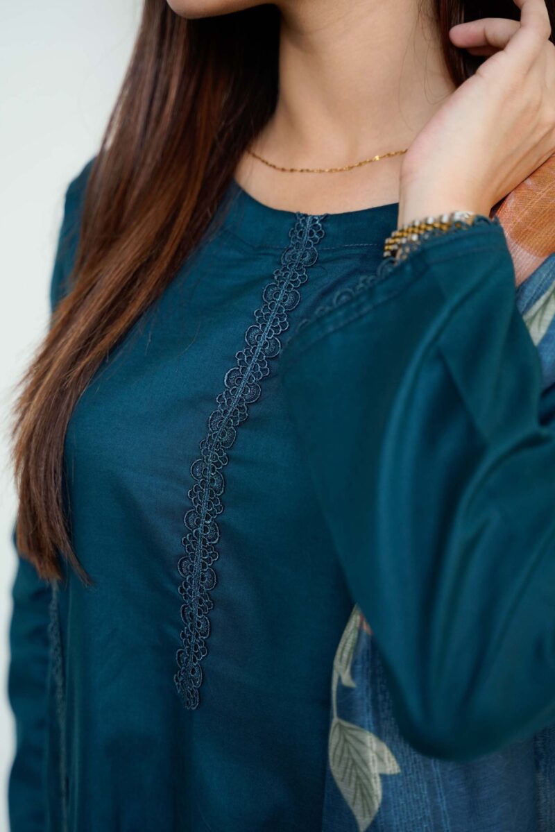 Subh-e-Bahar - 3 Piece Stitched Cotton Dress - Image 2