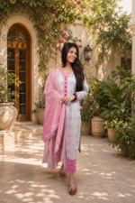 Riwayat - Blue Doriya Lawn 3 Piece Suit