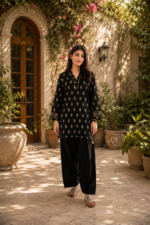 Siyah Noor - Black Jacquard Lawn